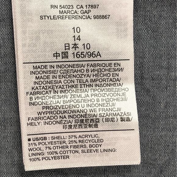 GAP Academy Blazer Women’s 10 Brick Red Wool Blend Tweed Schoolboy Cut Preppy - Picture 6 of 10